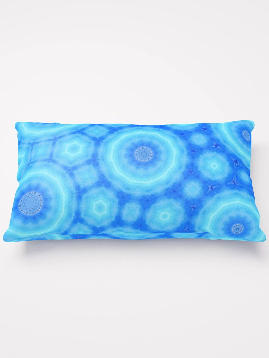 Abstract Circular Pattern in Blues Throw Pillow product image (2)