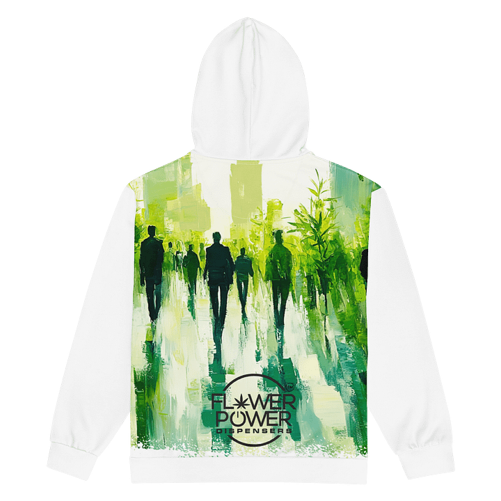 Flower Power All-Over Print Recycled Unisex Zip Hoodie product image (2)