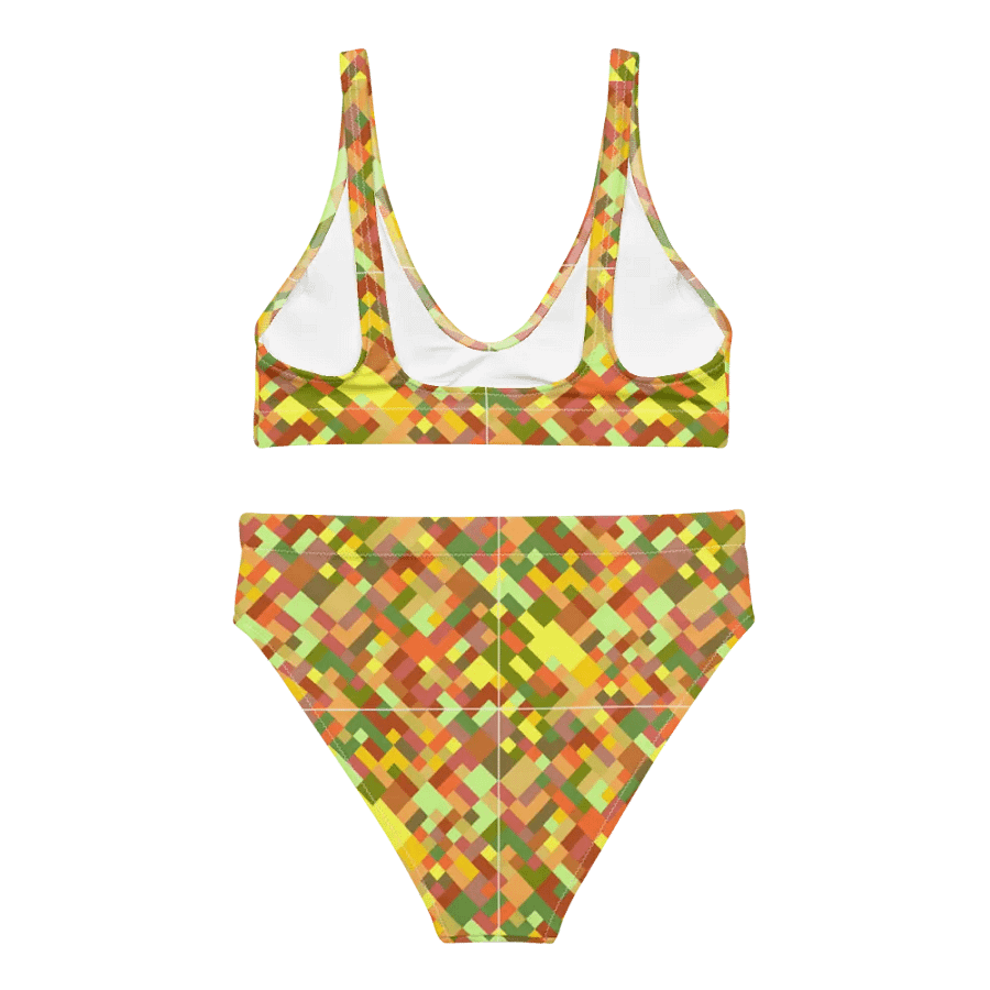 Colorful Mosaic Pattern Design High Waisted Bikini - v2 product image (5)