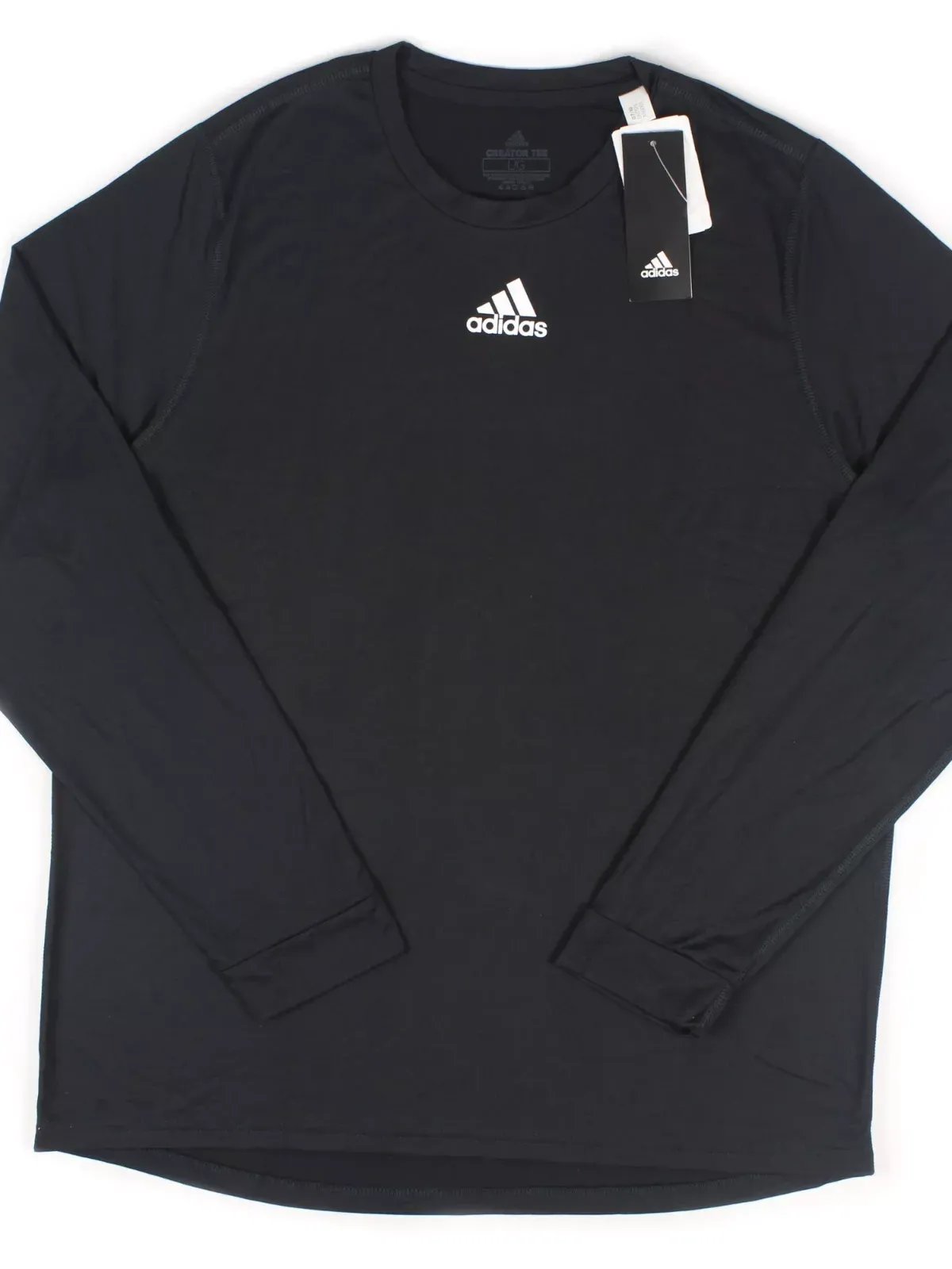 Adidas Men's Climalite Creator Long Sleeve T-Shirt Black / White EK0123 product image (1)