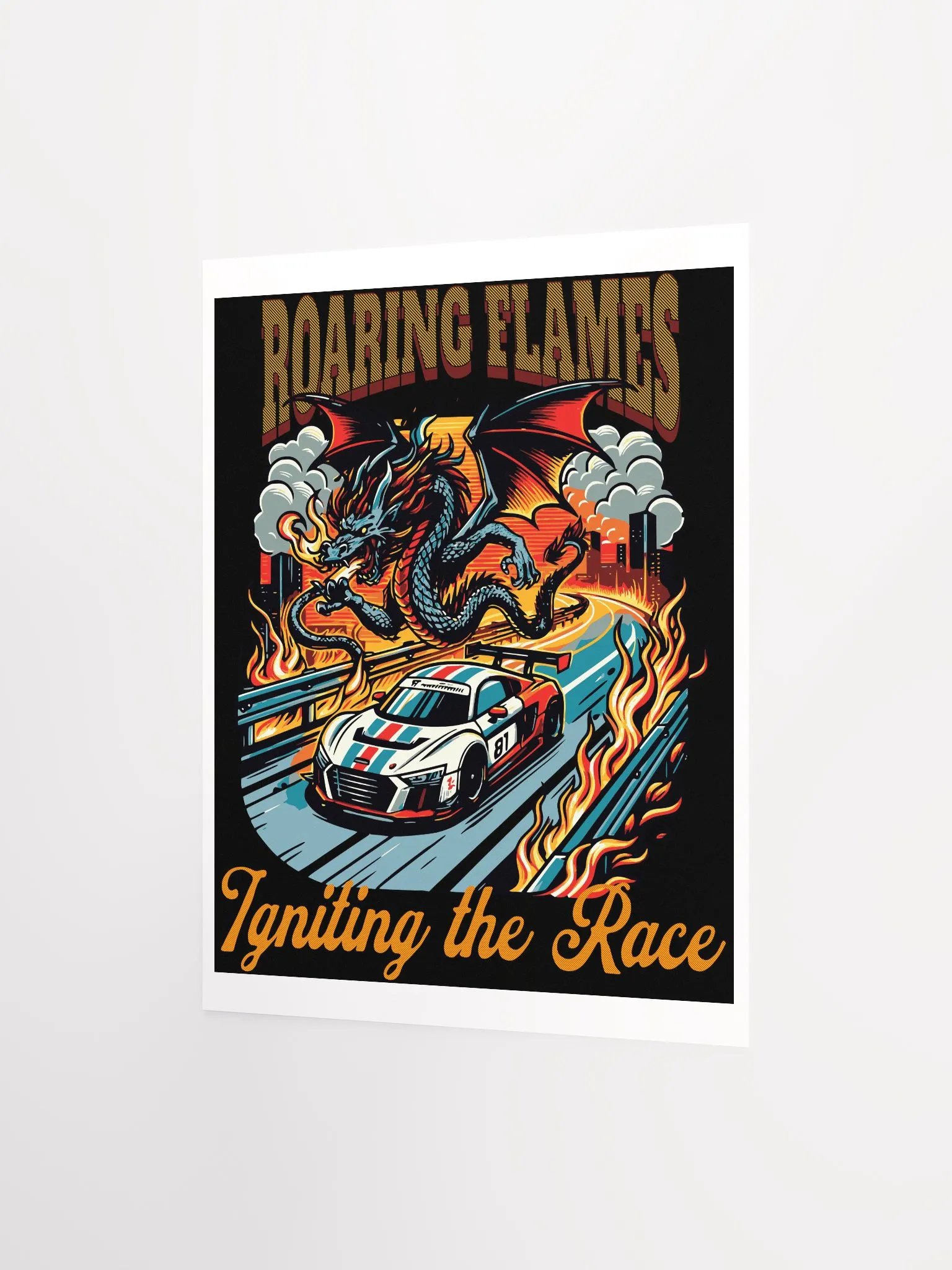 Roaring Flames Igniting the Race Matte Poster product image (5)