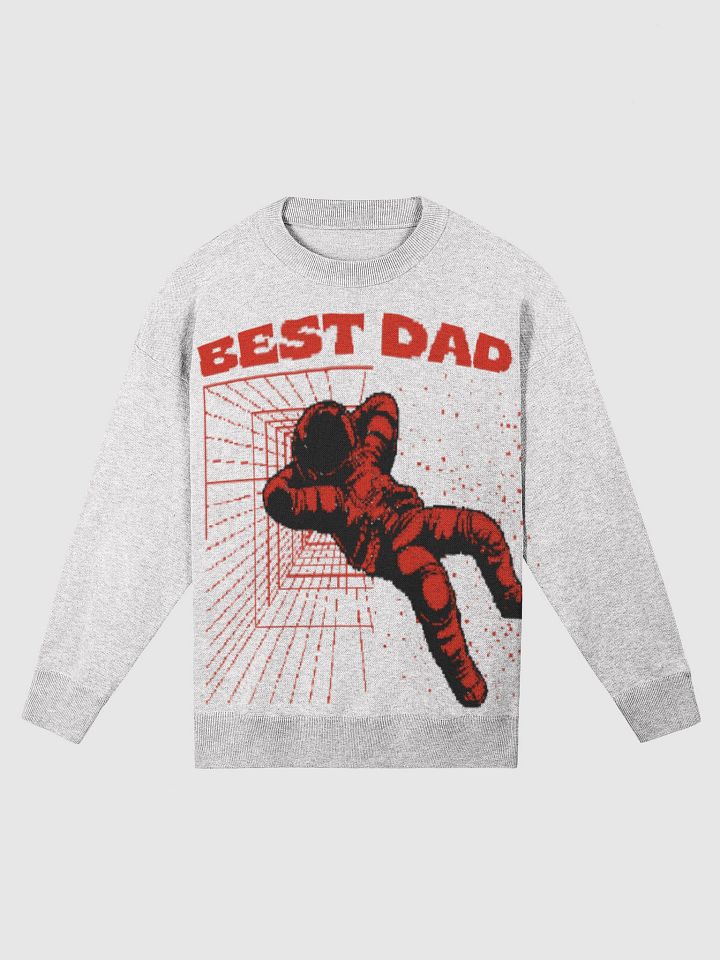 Best Dad Astronaut Cardigan – Galaxy-Inspired Father’s Day Knit Sweater for Men | Cozy Space Dad Gift product image (1)