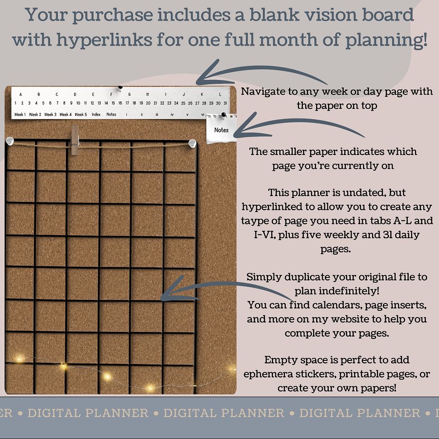 Monthly Portrait Vision Board V1 product image (2)
