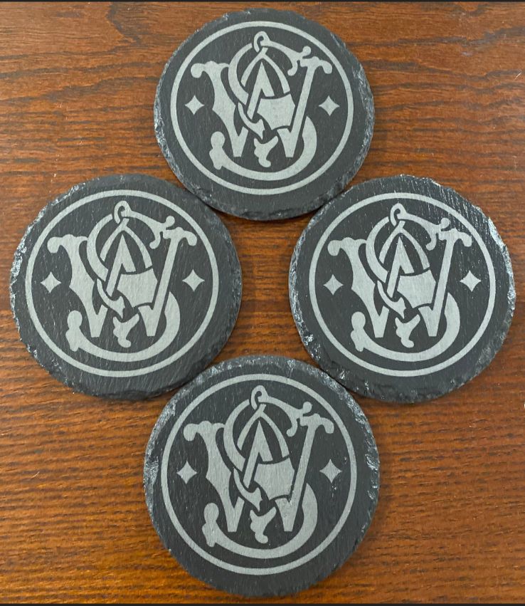 Smith & Wesson - Slate Coasters - Set of 4 Custom Laser Engraved product image (4)