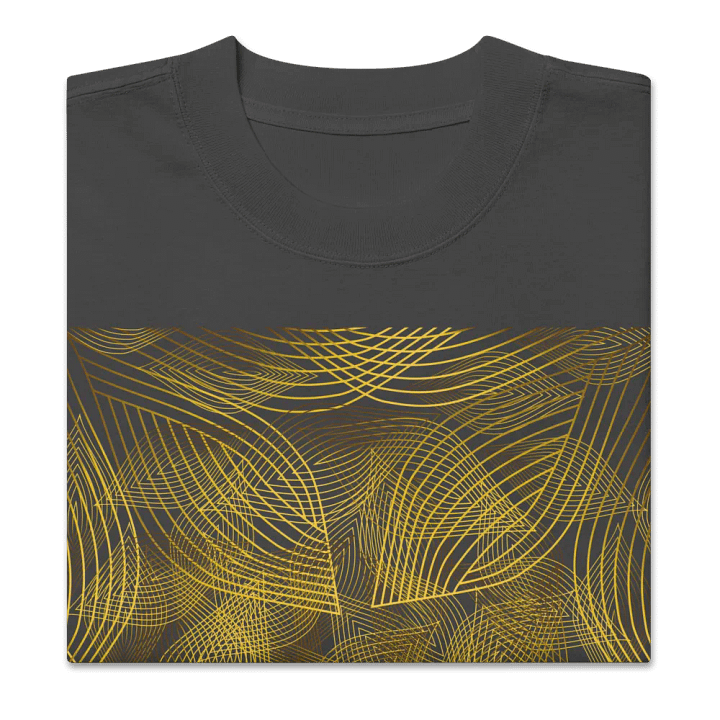 T-Shirt with golden lines and leaf design product image (2)