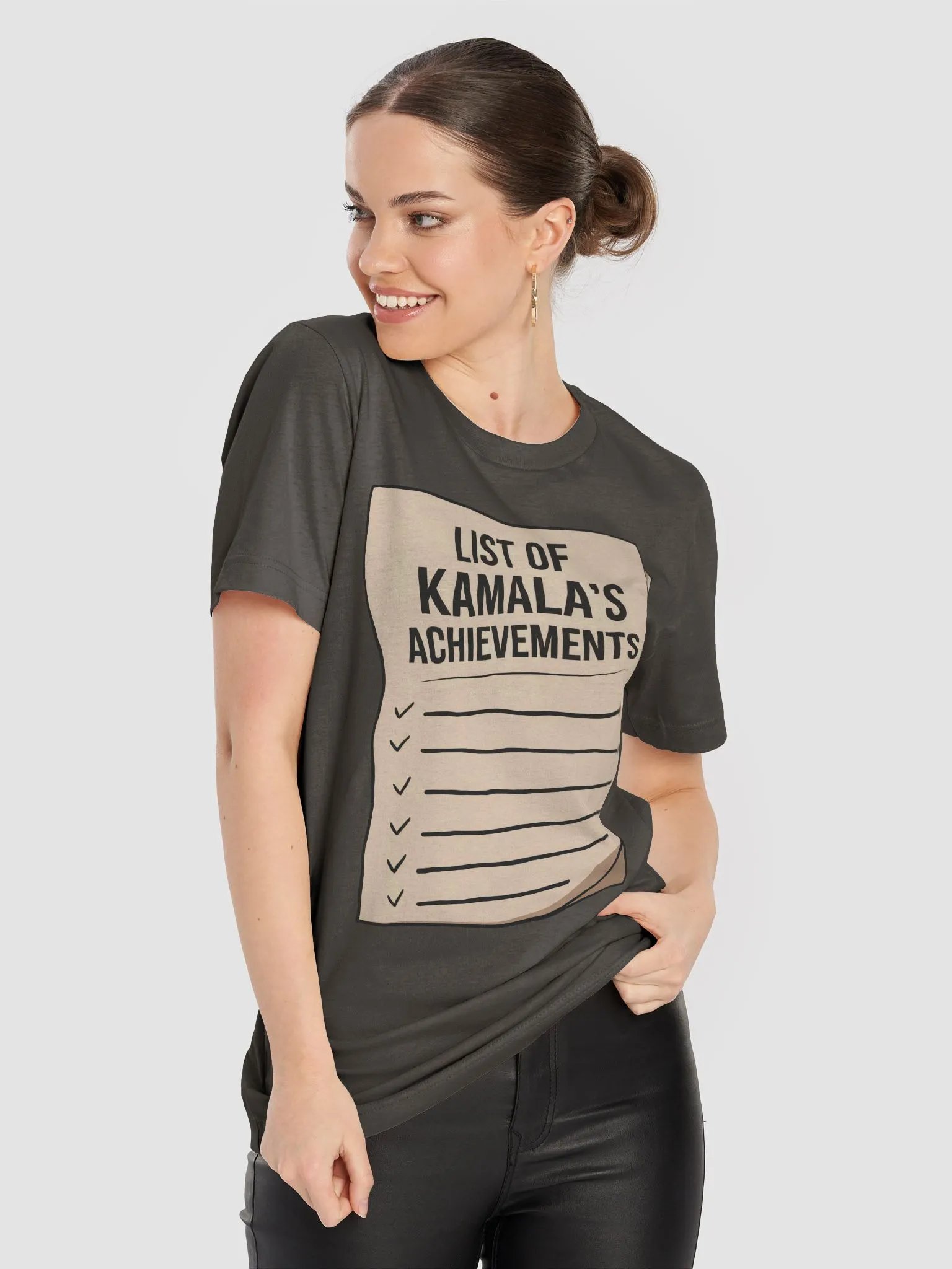 List of Kamala's Achievements blank Unisex t-shirt, product image (79)
