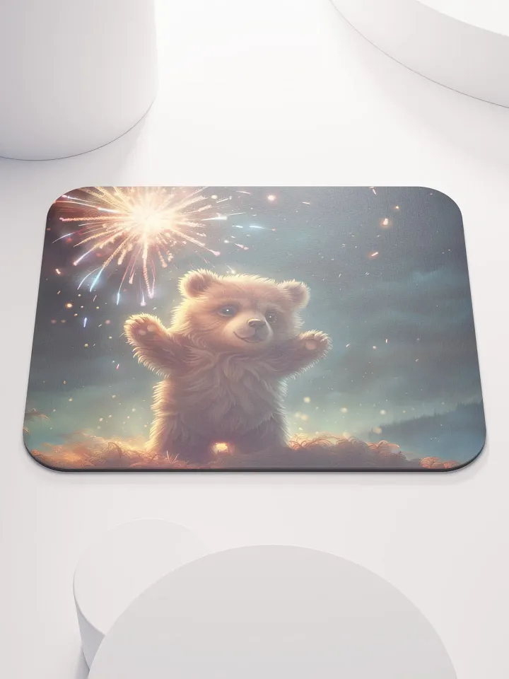 Fireworks Bear Mouse Pad product image (1)