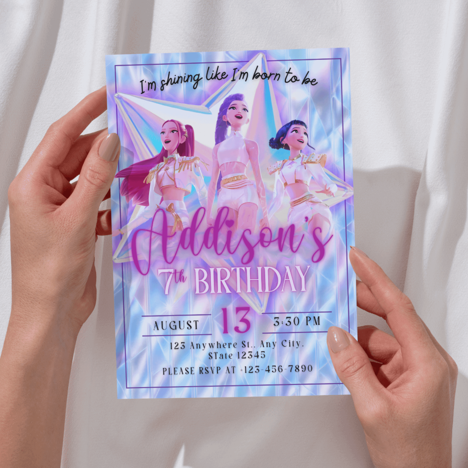 K-Pop Demon Hunters Birthday Invitation – Editable Canva Template product image (4)