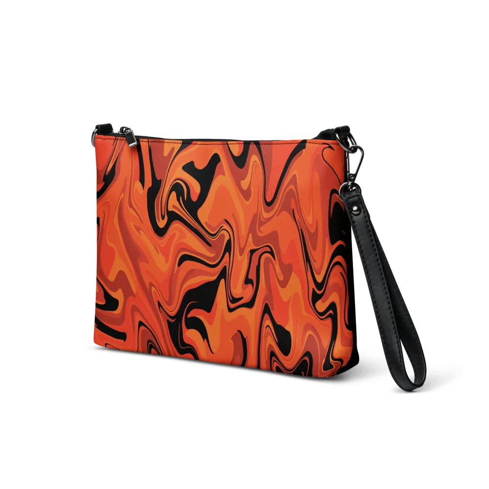 Orange Swirl Flip-Sided Faux Leather Crossbody Bag product image (4)