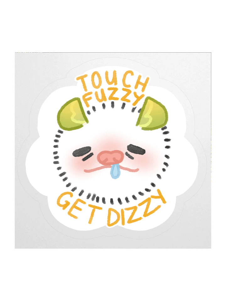 Touch fuzzy get dizzy allergies sticker product image (1)