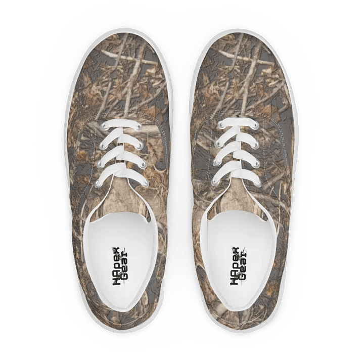 Women's Lace-Up Canvas Shoes - Dead Split - It Happennnns Camo product image (2)