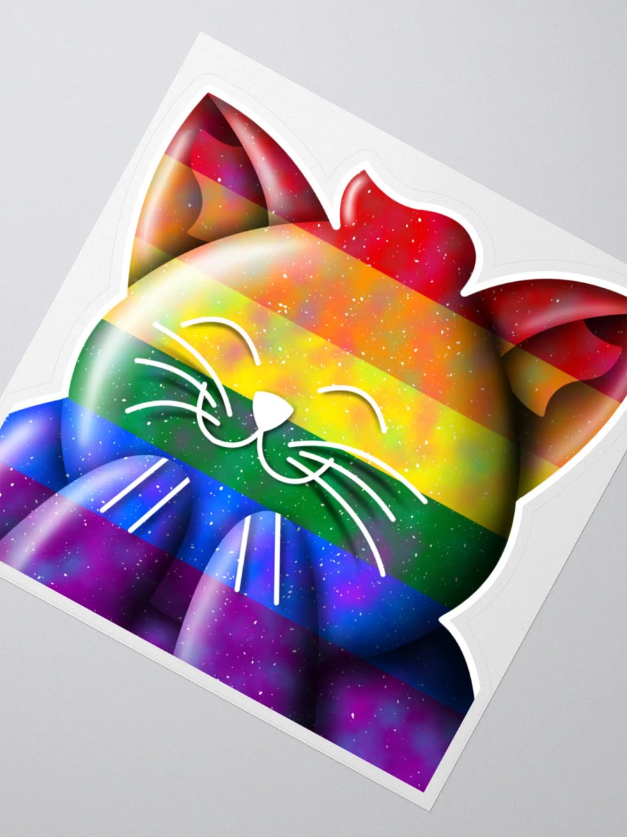 Rainbow Pride Galaxy Kitty Sticker product image (6)