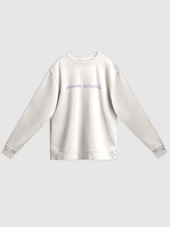 HABITUAL INSTIGATOR (lavender long-line design) printed pigment crewneck product image (1)