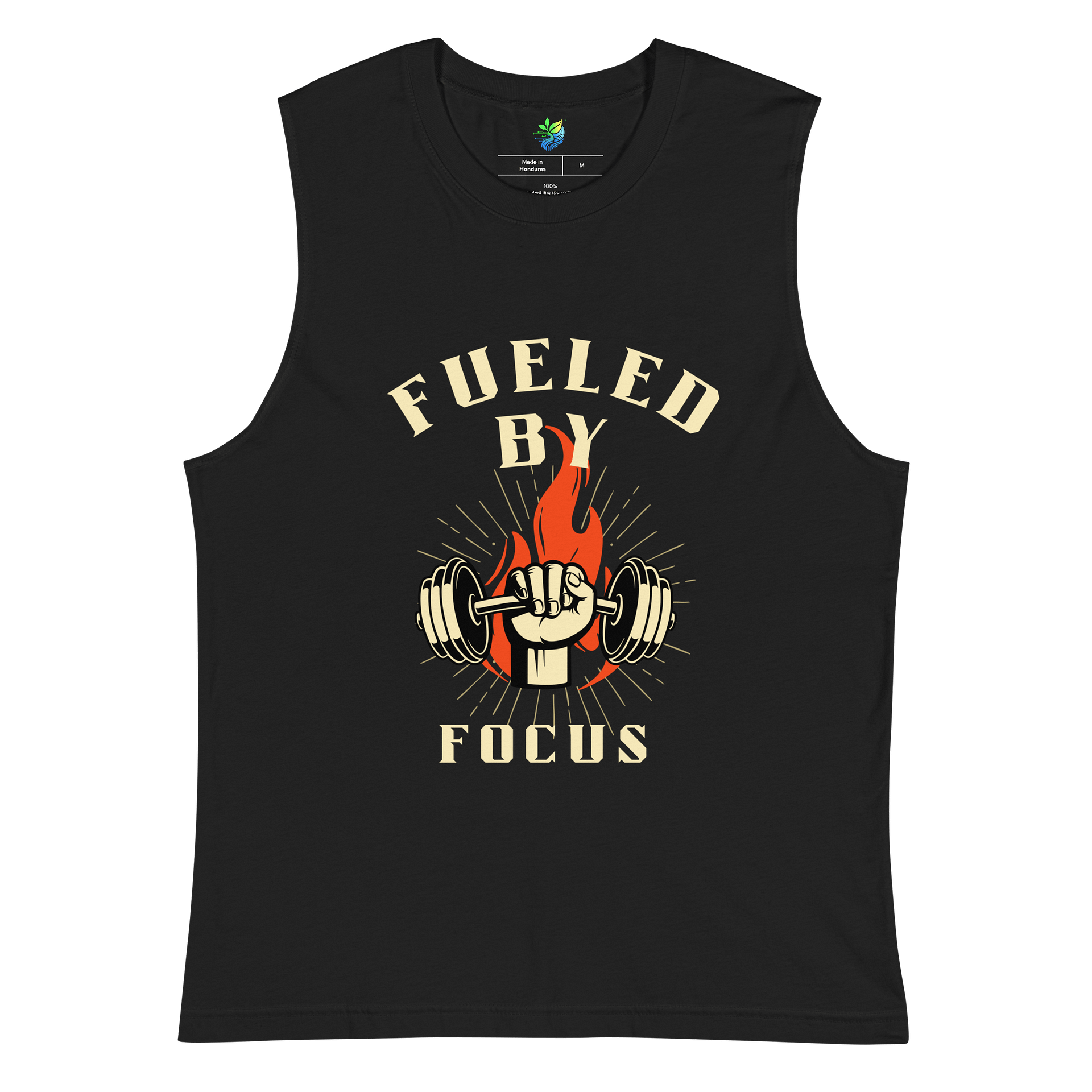 Fueled by Focus - Men's Sleeveless Gym Motivation Tee product image (3)