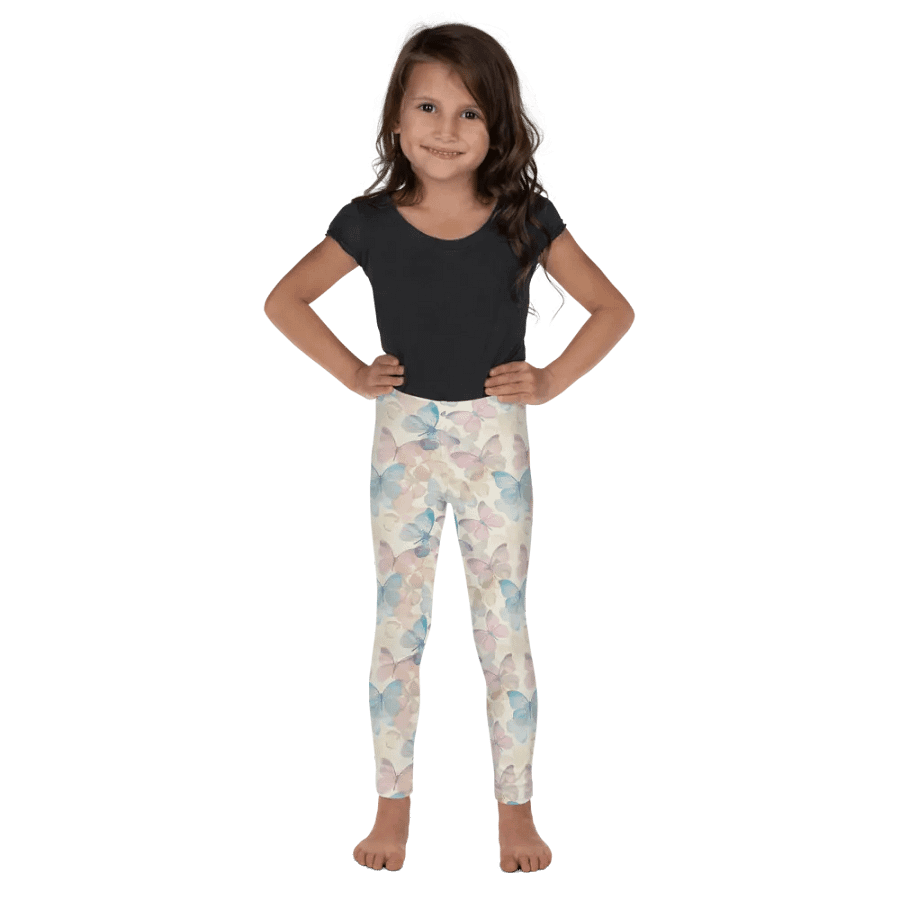 Pastel Butterfly Dreams Kids Leggings product image (2)