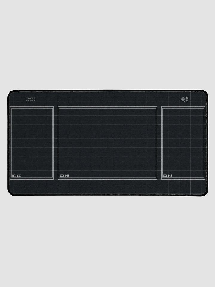Triple Slot Desk Mat in Black product image (1)