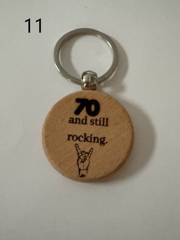 Milestone Birthday Wooden Engraved Keychains | Age 21–70 | Handmade Gift for Him or Her (5) product image (11)