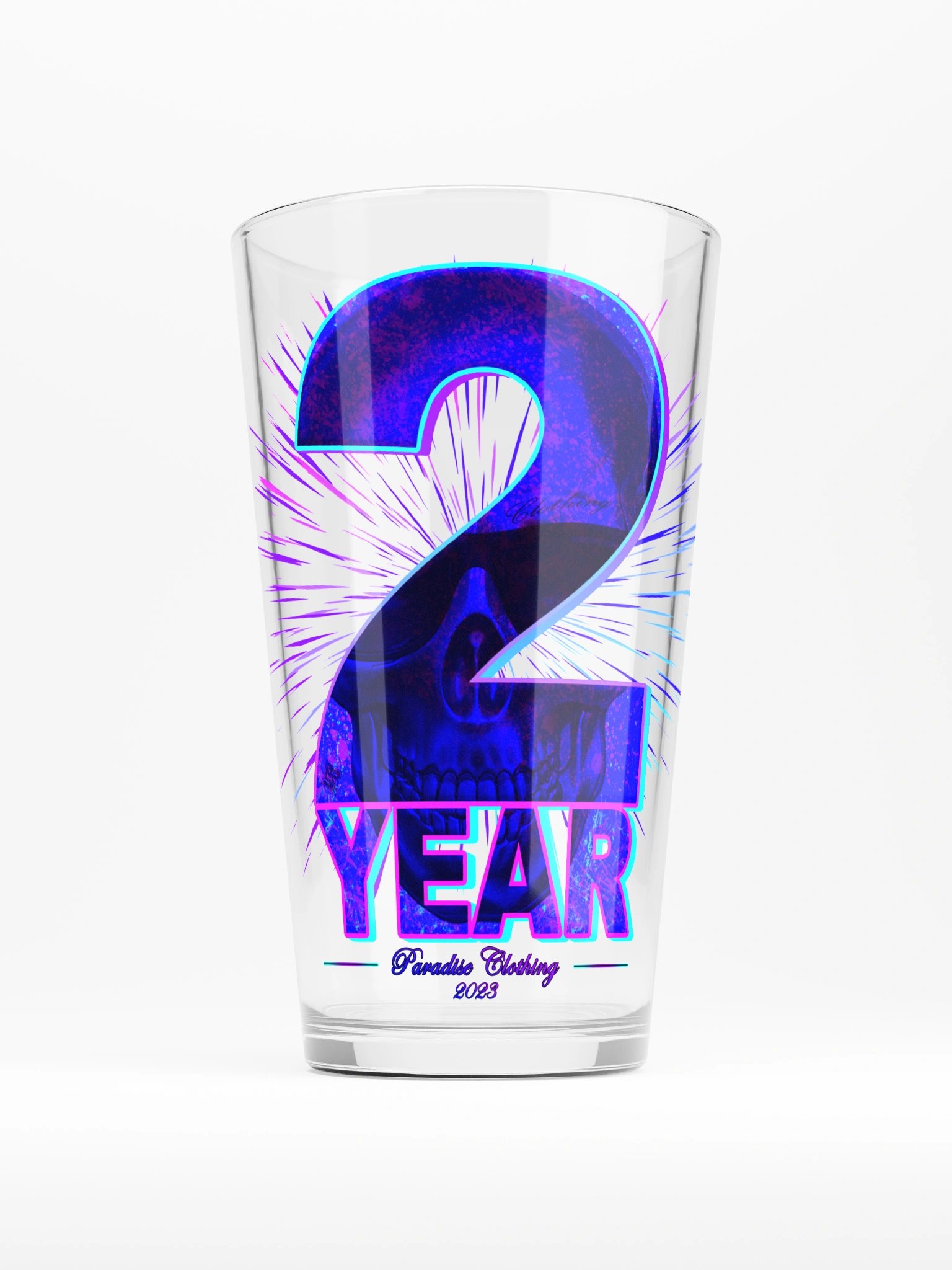 Two Year Blue Pint Glass product image (1)