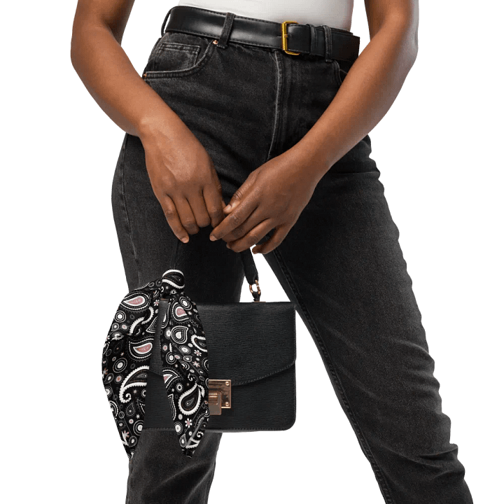 Black Paisley Dreams All-Over Print Bandana product image (2)
