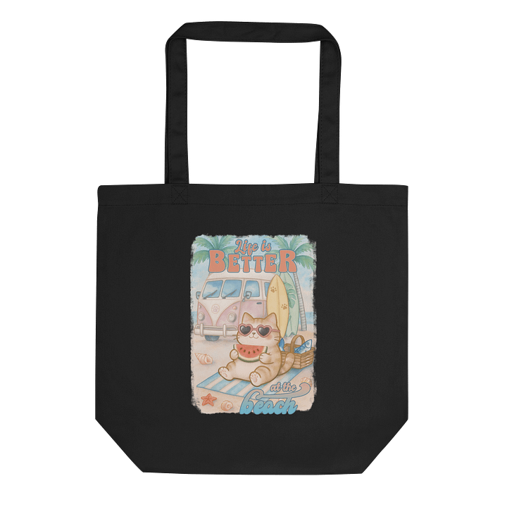 Summer Surf Cat - Organic Tote Bag product image (1)