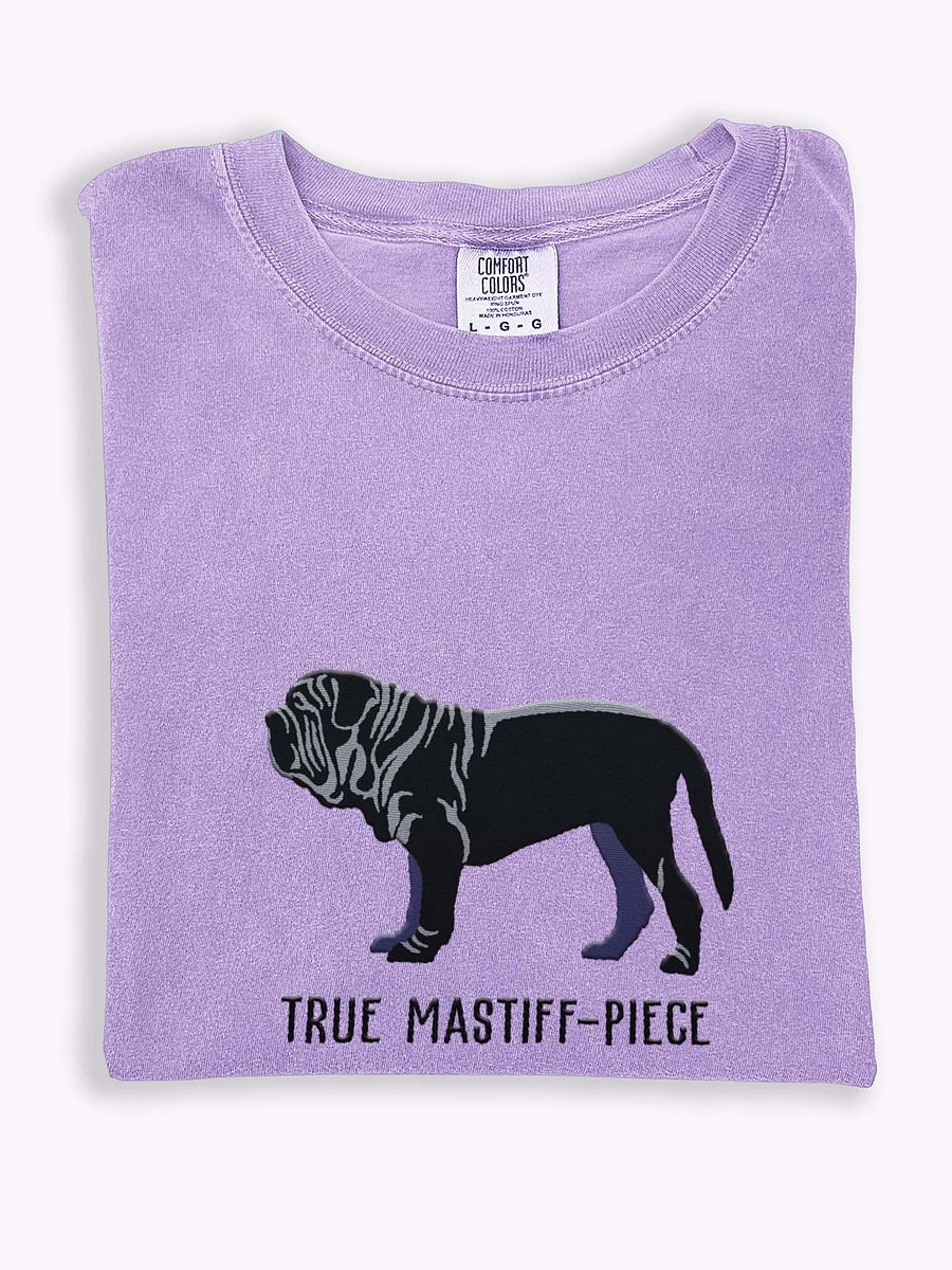 True Mastiff-Piece T-Shirt(Embroidered) of a Neapolitan Mastiff(Black) product image (1)