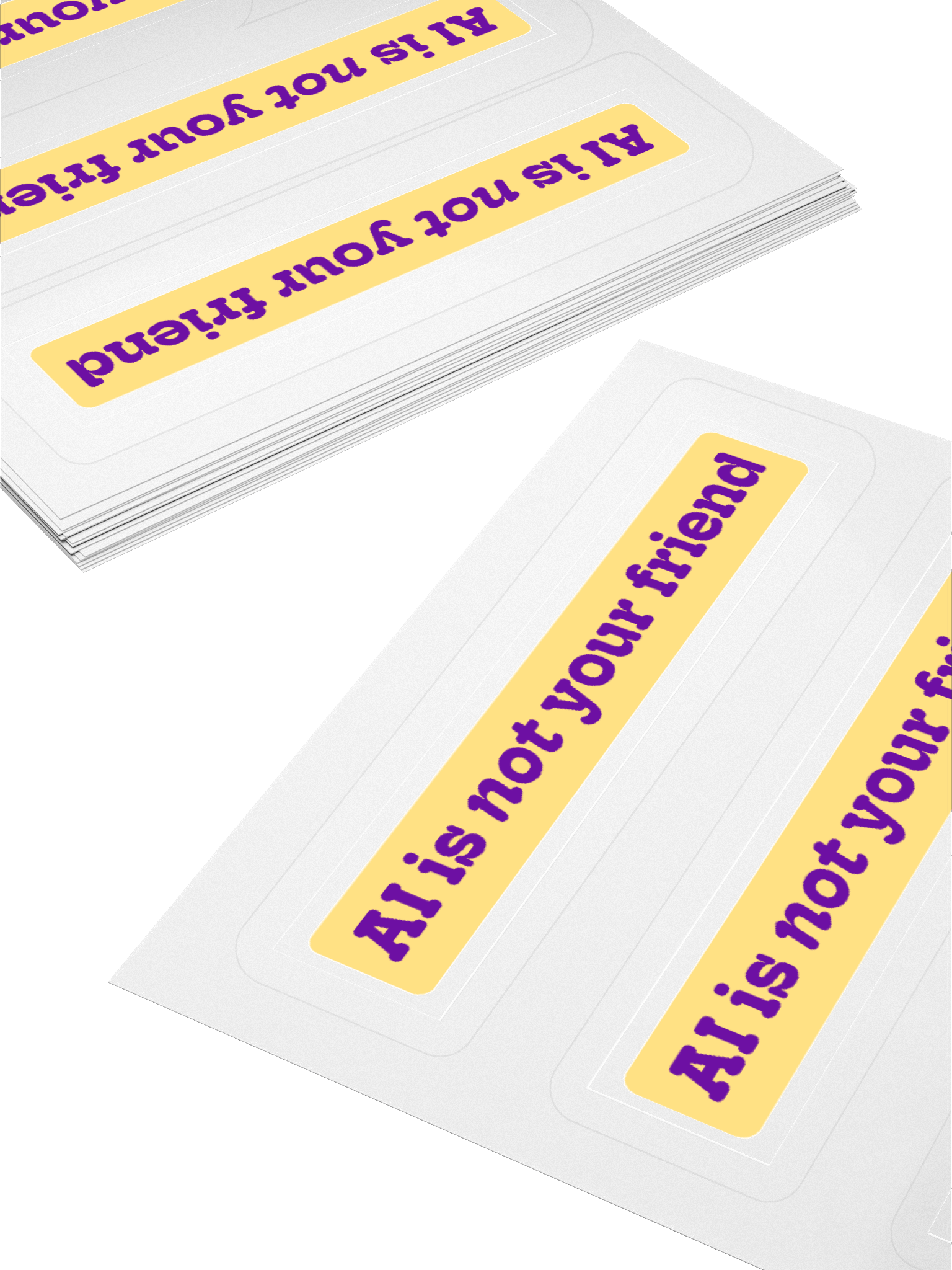 "AI is not your friend" stickers product image (11)