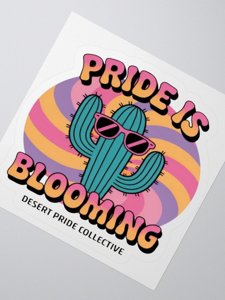 Exclusive "Pride is Blooming" Desert Cactus Sticker by TDS Music - Celebrate LGBTQ+ Pride product image (5)