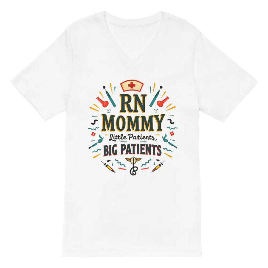 RN MOMMY Little Patients BIG PATIENTS V-Neck Tee product image (2)