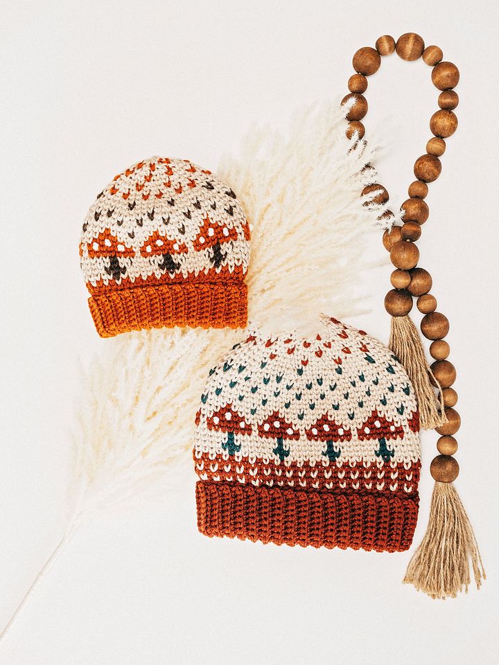 Mushroom Hat Crochet Pattern (4 Sizes) product image (1)