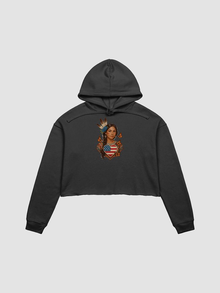 USA Patriotic Spirit Crop Hoodie product image (3)