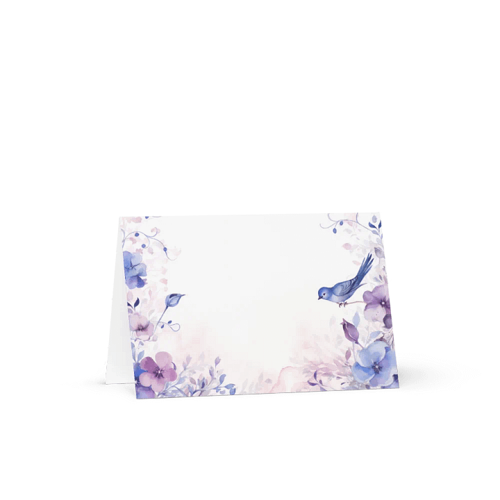All-Occasion Greeting Card: Watercolor Bird and Blossoms product image (1)