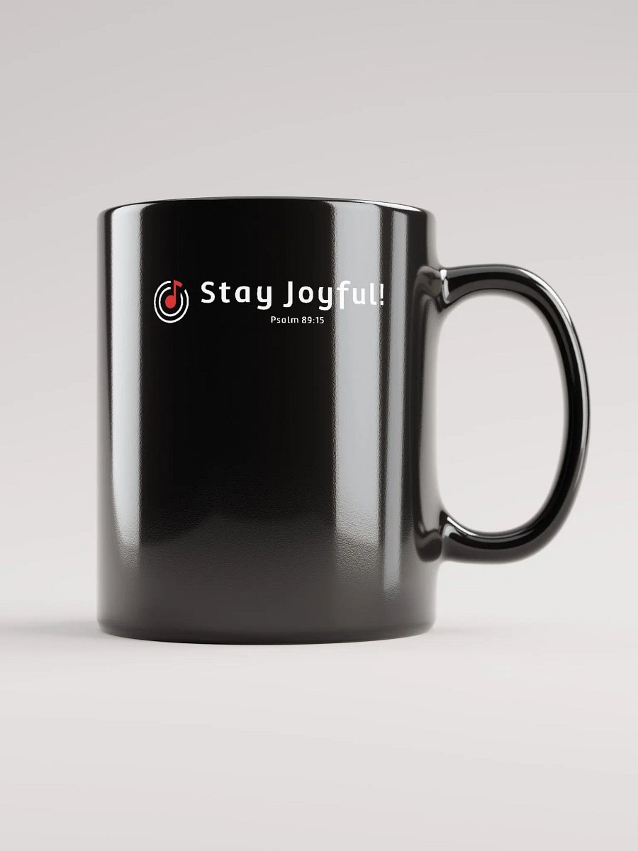 PraiseTracks Logo Glossy Black Coffee Mug | Right Handed product image (2)