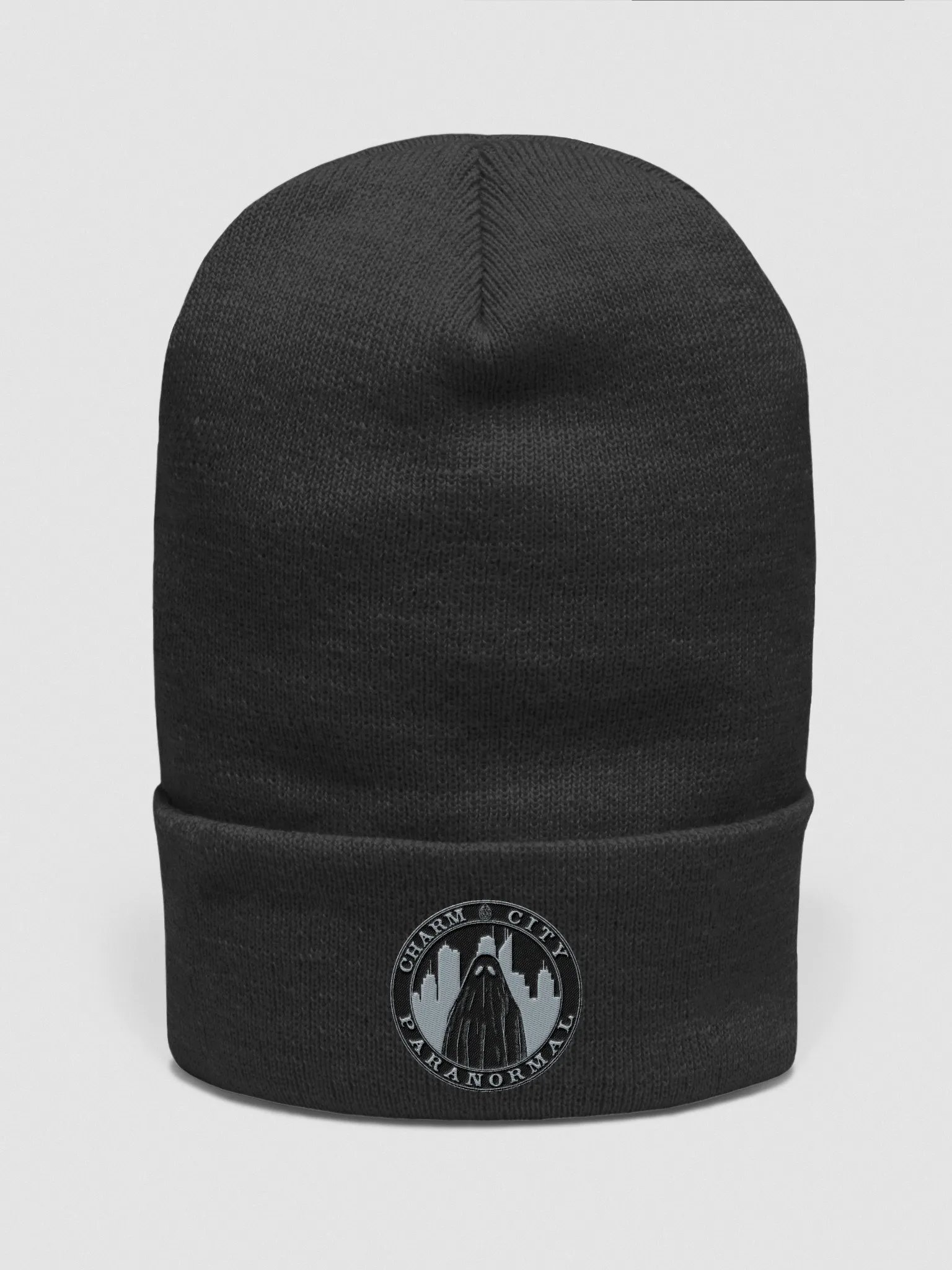 Charm City Paranormal Badge Embroidered Beanie product image (1)