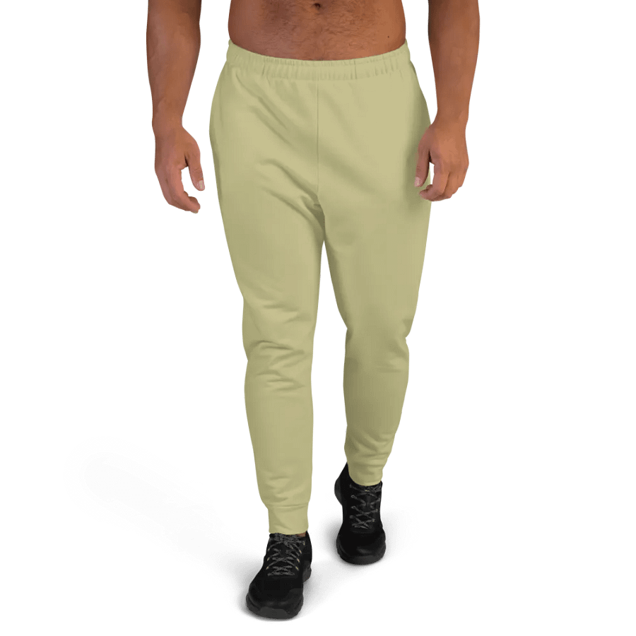 Plain Medium Yellow True Summer Recycled Polyester Premium Men's Joggers by Treasure Pie product image (1)