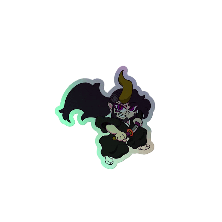Devilish Cosplayer Sticker Holographic product image (2)