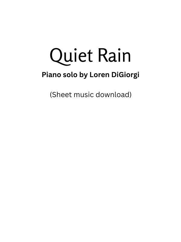 Quiet Rain (sheet music download) product image (1)