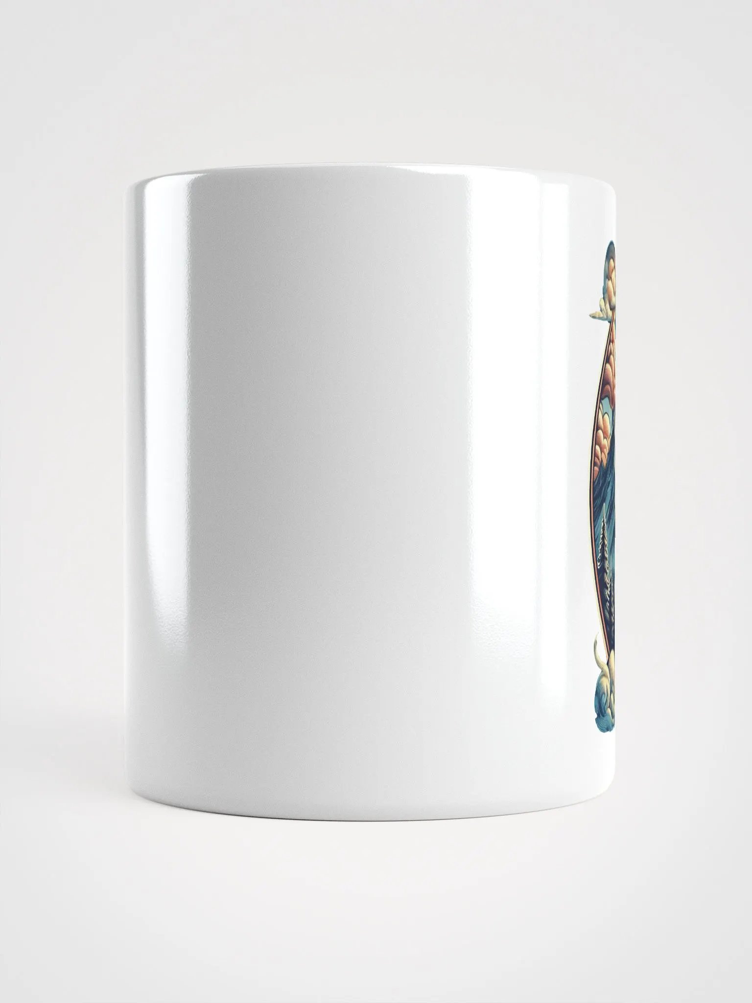 Sleek White Glossy Ceramic Mug product image (4)