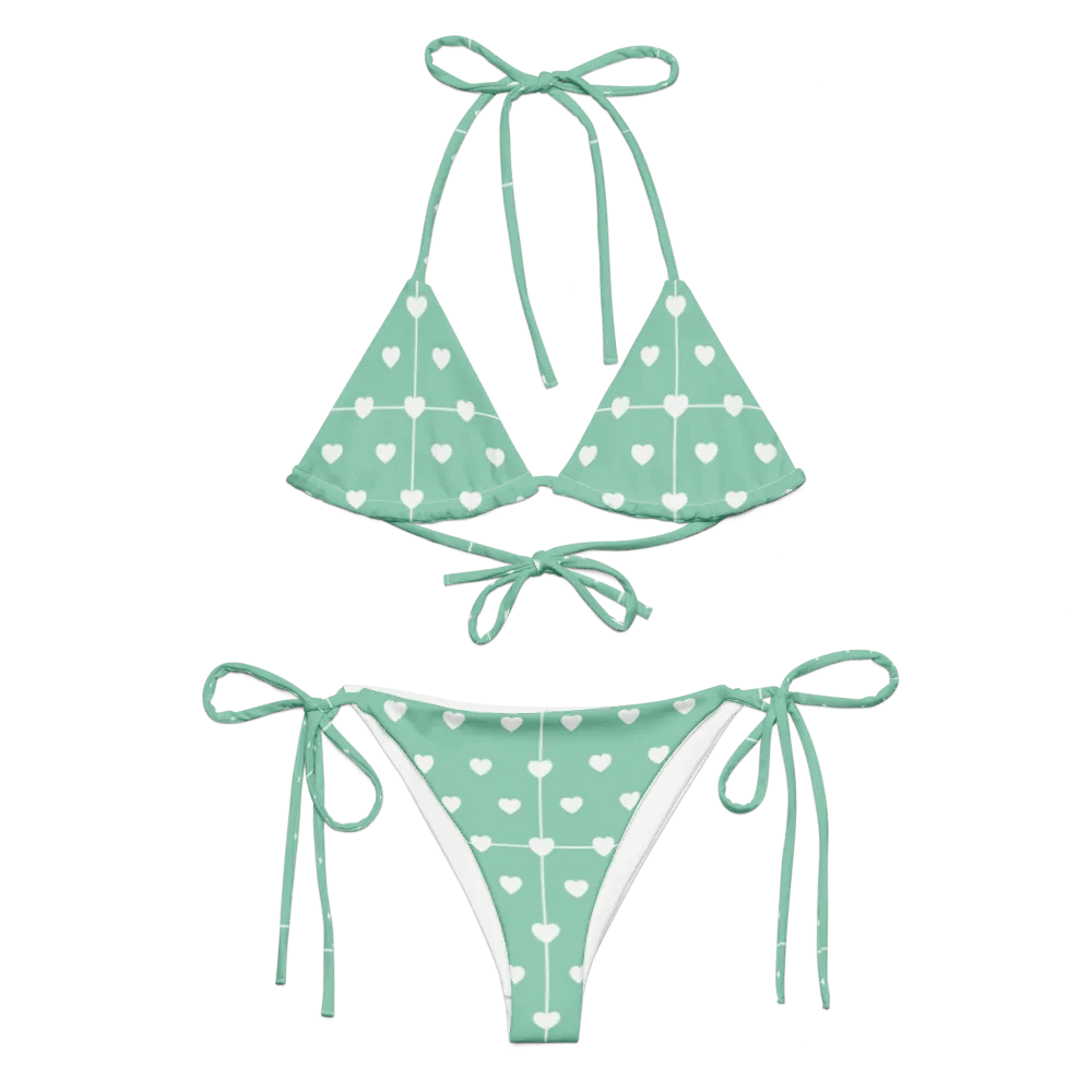 Pastel Heart Seamless Pattern String Bikini - v1 product image (6)