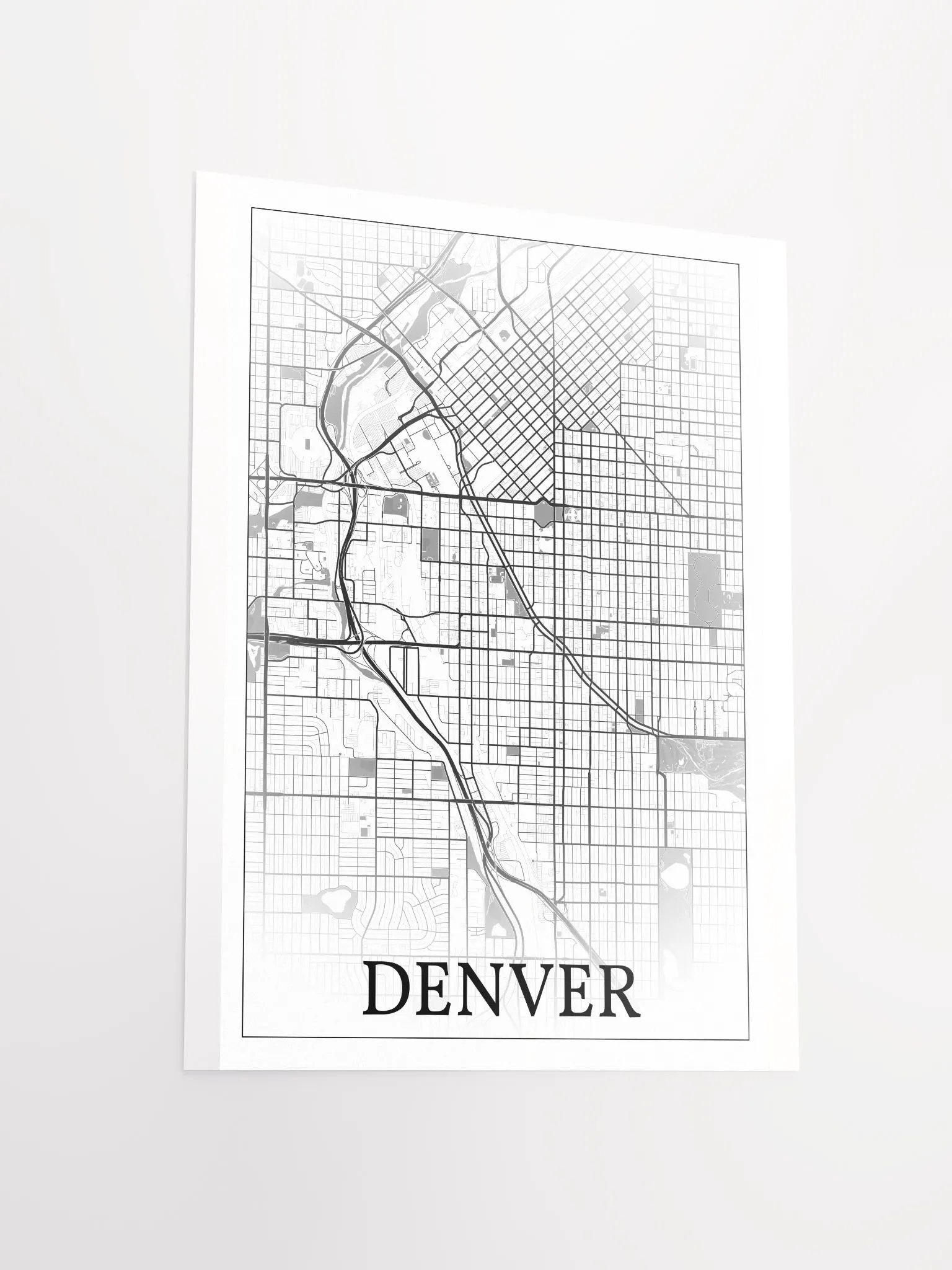 Denver, Colorado, USA, city map print product image (11)
