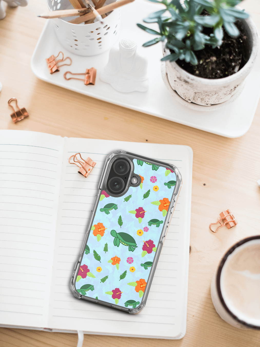 Tropical Turtle Pattern Phone Case product image (1)