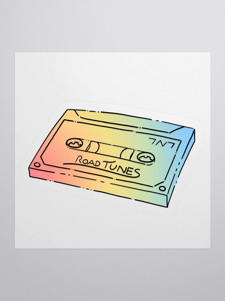 Road Tunes Cassette (Rainbow) - Kiss Cut Sticker product image (3)