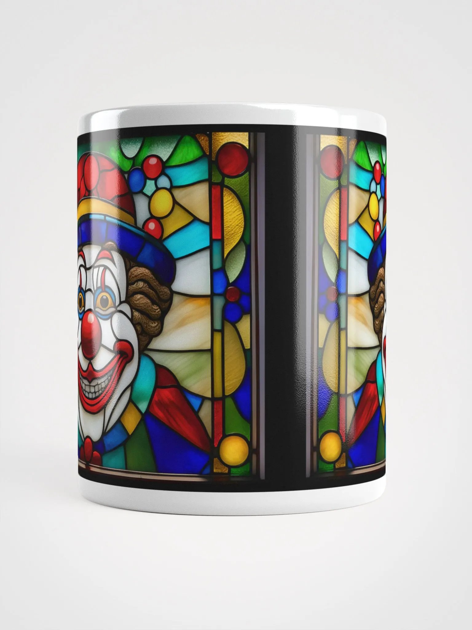 #004 Fuzzy McCoy Clown Stained Glass Mug product image (13)