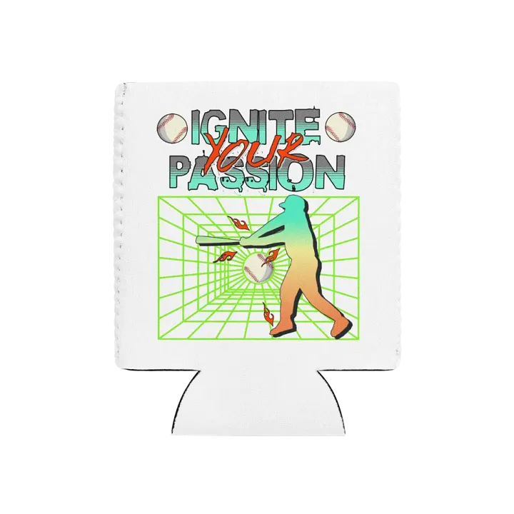 Ignite Your Passion Baseball Flamestrike Can Cooler product image (1)