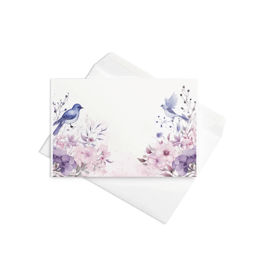 All-Occasion Greeting Card: Watercolor Birds and Florals product image (9)