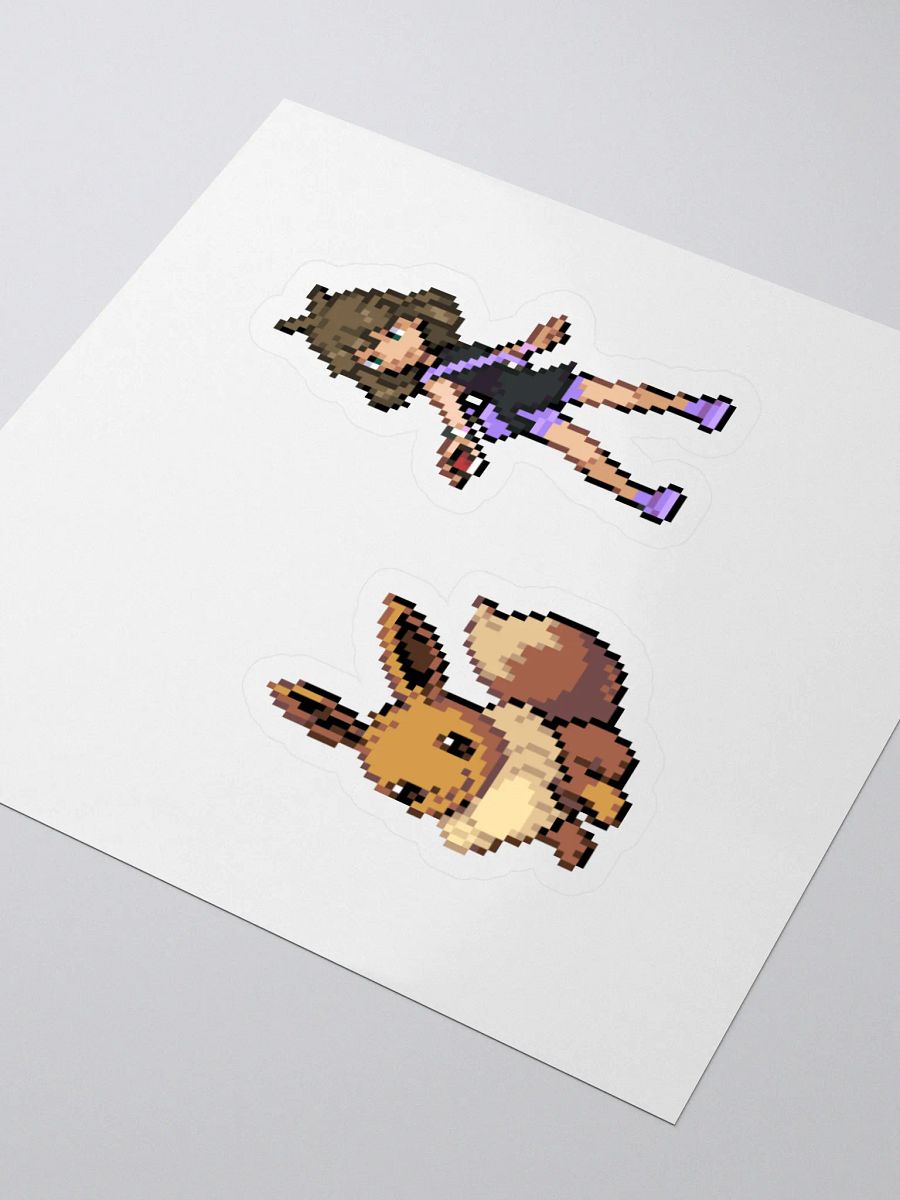 Pixel Art Pokemon Trainer & Eevee stickers product image (3)