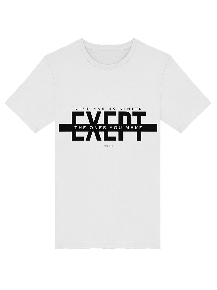 No Limits White Tee – Break the Box You Built product image (1)
