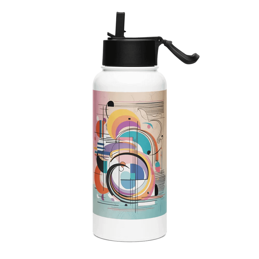 Kadinsky inspired Stainless Steel Water Bottle for arty moms on Mothersday product image (3)