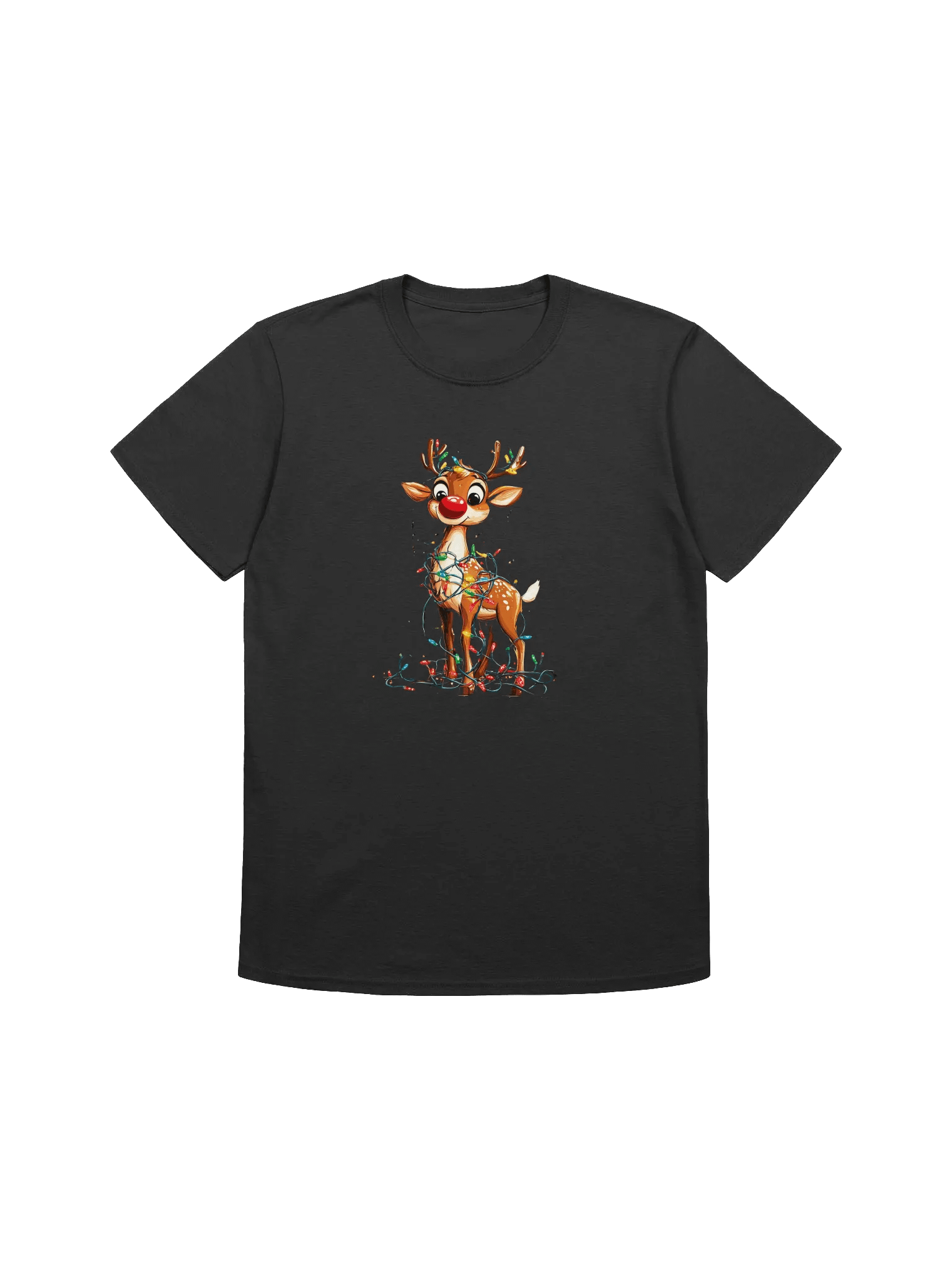Reindeer Christmas Lights Unisex T-Shirt product image (1)