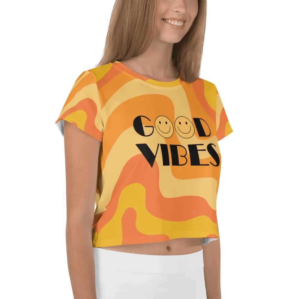 Good Vibes Swirly Crop Tee product image (4)