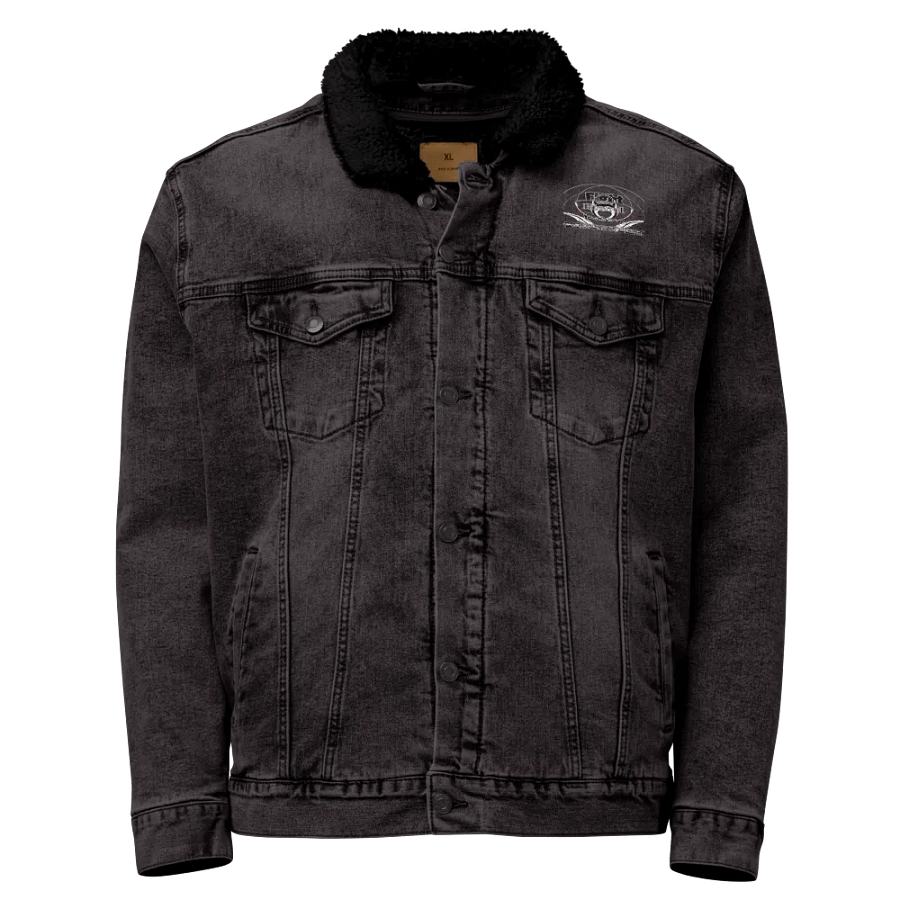 Fight Hard Earn Respect - Embroidered - Unisex Sherpa Denim Jacket product image (1)